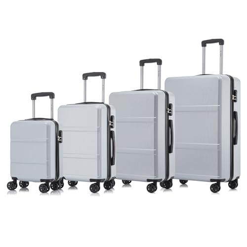 yonsly Koffer Suitcase, Trolley Reisekoffer, Rollkoffer Handgepäck mit 4 Rollen 360°, ABS Hartschalen, Sicherheitsschloss, Weicher Gummigriff, 210D-Futter