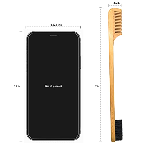 Sapling Mustache Brush & Comb (2-Pack) From Green Beard Grmng - Boar Bristle & Bamboo #TOP3