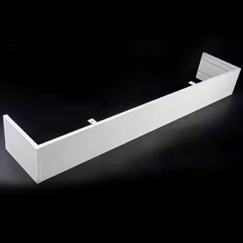 Rieles para cortinas resistentes de aluminio blanco con cenefa de techo 2