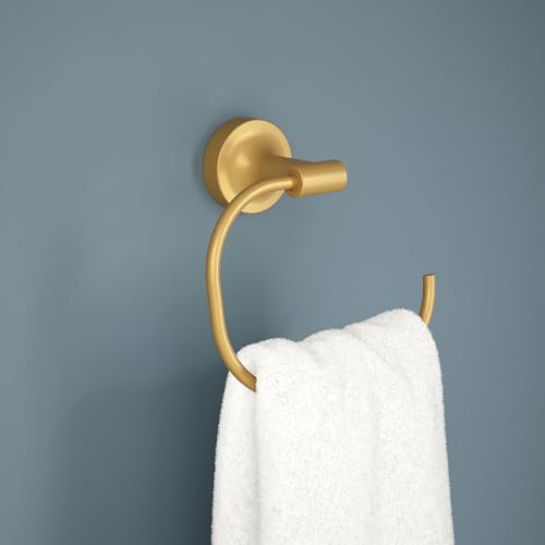 Franklin Brass Voisin (1-Pack) Hand Towel Ring Satin Gold Holder for Wall Mount Round Hanger for Kitchen, Bathroom Accessories VOI46-BB by Franklin Brass - Used condition - Image 3