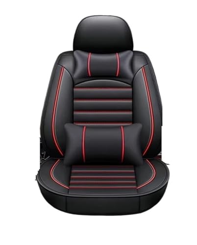 Housse de siège auto universelle noire et rouge pour Peugeot 206 307 308 5 places