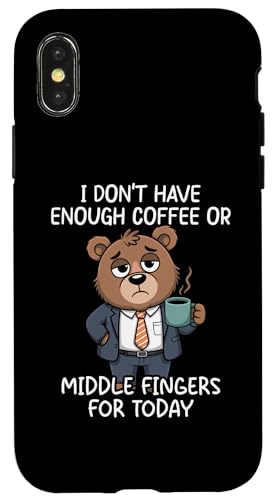 I Don't Have Enough Coffee Or Middle Fingers For Today �X�}�z�P�[�X iPhone X/XS �p