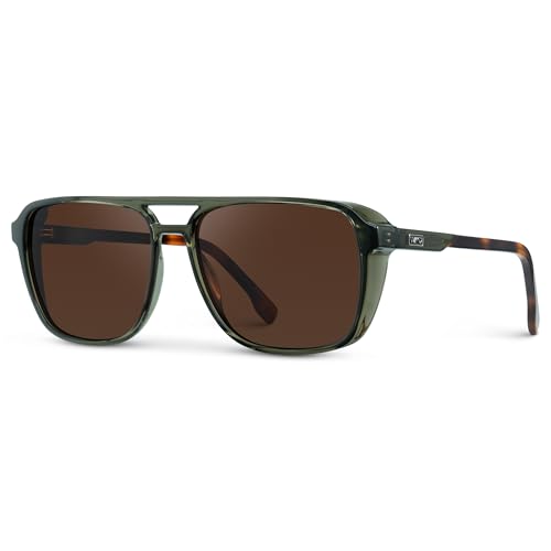 Image of WearMe Pro Harvey Men's Polarized Sunglasses, Modern Square Aviator Style