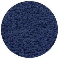 5 Ft Round Navy Blue Frieze Rug