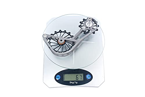 Swishti Titanium Road Cyclocross Gravel Bicycle Bike Rear Derailleur Oversized Pulley Wheel System Cage Ospw For Shimano Ultegra R8000 R8050 / Dura Ace R9100 R9150 11S Use (Black) #TOP7