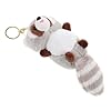 FOMIYES Plush Raccoon Keychain Grey Mini Animal Pendant Bag Charm Stuffed Animal Keyring for Backpack and Purse Accessories