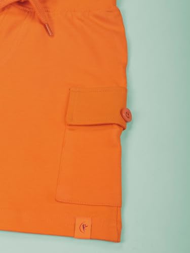 Image of KiddoPanti Boys 100% Cotton Knitted Above Knee Length Basic Cargo Shorts