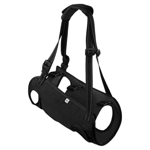 Imbracatura per Sollevamento Cani, Imbracatura per Ascensori per cani Regolabile, Supporto per Sollevamento Cani per Riabilitazione, Gilet Riabilitazione per cane Anziani Disabili Paralisi, Nero (L)
