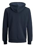JACK & JONES Jjecorp Logo Sweat Hood Noos Felpe con cappuccio, Blu (Navy Blazer Detail: Reg Fit), L Uomo
