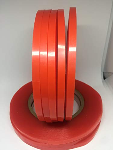 Image of 33M(36YD) Cell Phone Adhesive Heat Resistant Acrylic Double Side Adhesive Tape ROLL Clear Cell Screen Replacement Tape Phone Repair RED Liner 1 /4 inch x 60 YD Pack of 1 ROLL