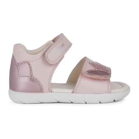 Geox Baby Alul Girl B Sandal in Lt Rose Silver Cover