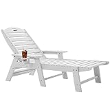 Chaise Lounge for Outdoor, Patio Lounge Chairs for Outside, Chaise Lounge Chair with 6 Positions, HD