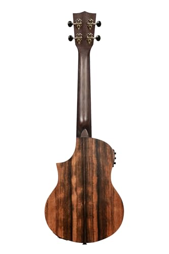 Kala Amara Tri-Top Tenor Ukulele with Cutaway & EQ – Gift, Striking Wood Design, Electric-Acoustic, Rich Tone, 4-String Ukulele - Image 3