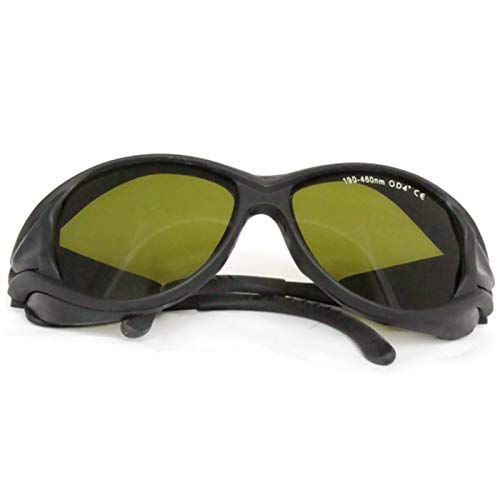 Lunettes de sécurité 190-460 nm 450 nm OD4+ Large spectre d'absorption continue Lunettes de protection laser avec boîte
