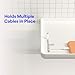 BedShelfie Bedside Shelf for Dorm Room Bunk Bed & Top Bunk, College Dorm Room Essentials, Bedside Caddy, Clip on Floating Desk Tray, Bed Side Table Storage, Loft Nightstand Decor - Cable Catch, White