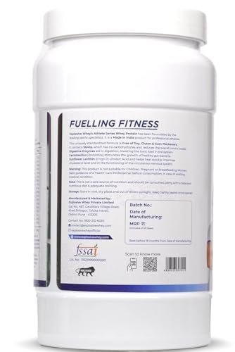 Image of Explosive Whey Athlete Series Whey Protein 100% Isolate - 2kg | Trusted by M.S. Dhoni & Kedar Jadhav | Informed Sport Certified | Muscle Support & Recovery - 26g /Serving (60 Servings - Coffee+Coffee)