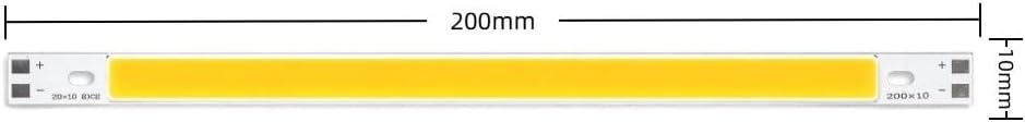 Shape Light Source, 3000-6500K Pure White, High Brightness COB Lamp Beads, 200 x 10mm LED Light Board for DIY Lamp Table Light Projects(Warm White)