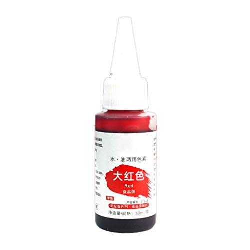 Gwxevce 30 ML Colorant Alimentaire Gâteau Pigment Comestible pour DIY Fondant Macaron Crème Outil De Cuisson Rouge Cover