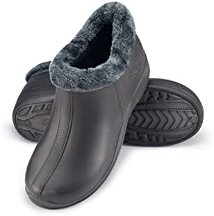 ESTRO Dames Rubber Laarzen Kort - Tuinclogs Heren Gevoerd Winterklompen voor Heren Warm Tuinclogs voor Heren A16 (37, Donkergrijs