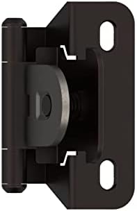 Amerock | Single Demountable Cabinet Hinge | 1/2 inch (13 mm) Overlay Hinge | Oil Rubbed Bronze | 2 Pack | Self-Closing Hinge | Cabinet Door Hinge