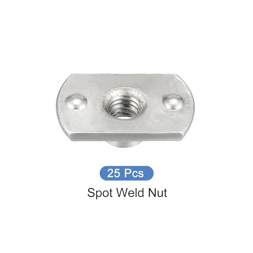 METALLIXITY Punktschweißmuttern (M6) 25 Stück, Karbonstahl-Doppellaschen-Befestigungsmutter - für den Bau von Industrieanlagen