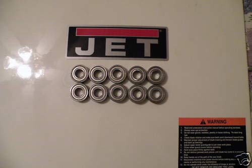 JET 18 INCH BAND SAW BLADE GUIDE BEARINGS 10 PIECE SET FOR JWBS-18X BAND SAW