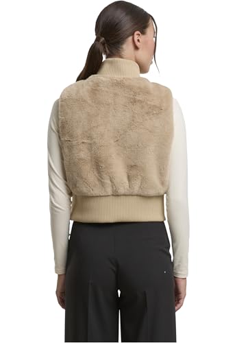 Chaleco de pelo sintético mujer Urban Classics negro básico invierno cropped M 2