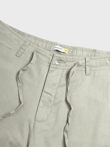 Image of Bewakoof Men's Solid Regular Fit Cotton Joggers