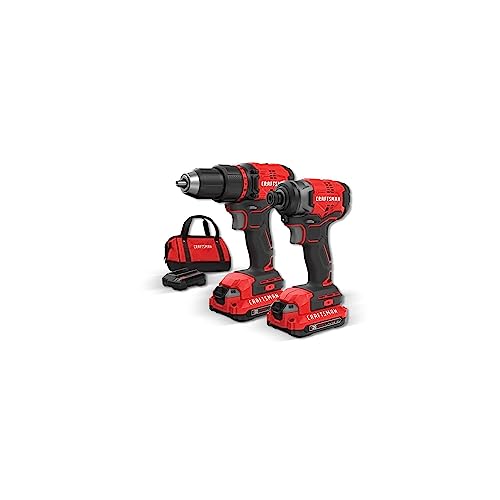 CRAFTSMAN V20* Cordless Brushless Compact 2 Tool Combo Kit (2 Batteries) (CMCK210C2)