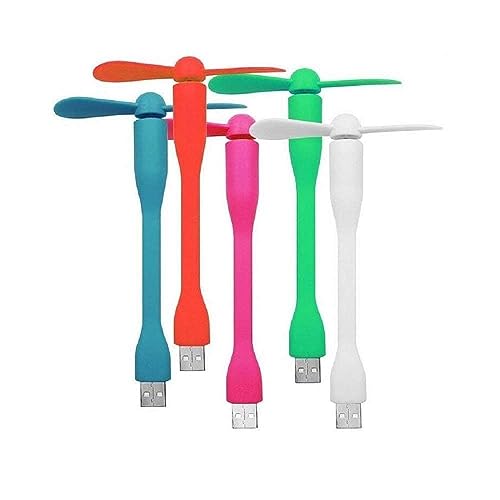 Image of 2 pcs Portable Mini USB Dragon Fan with 2 Leaf Connect with Laptop, Smartphone, Powerbank, USB Adapter /Hub (Multicolour)