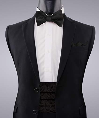 Image of Alizeal Mens Paisley Adjustable Bow Tie Set
