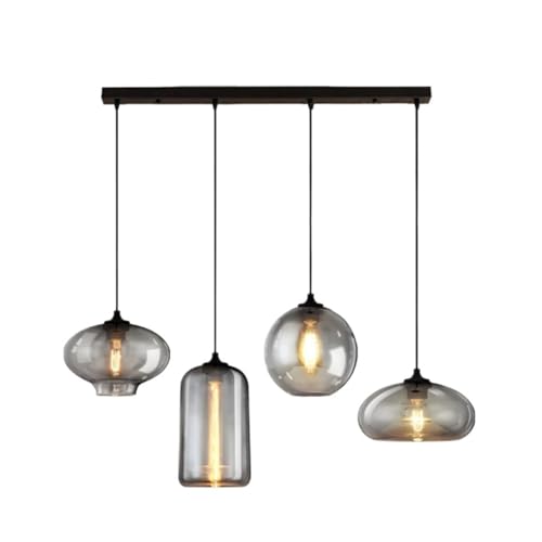 Luminaire décoratif d'intérieur moderne en suspension 4 têtes LED haute finition