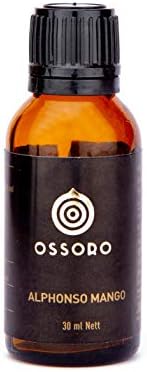 Ossoro Alphonso Mango Essence | 30ml Flavour Alphonso Mango Flavour Glass Bottle | Smooth for Baking, Desserts and Beverage Preparation