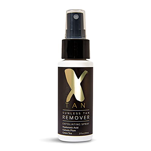 X-TAN Sunless Tan Remover Exfoliating Spray - Easily and Effectively Erases Self Tan - Spray Tan - Natural Ingredients - Dermatologist Approved - Moisturizing, 2 oz.