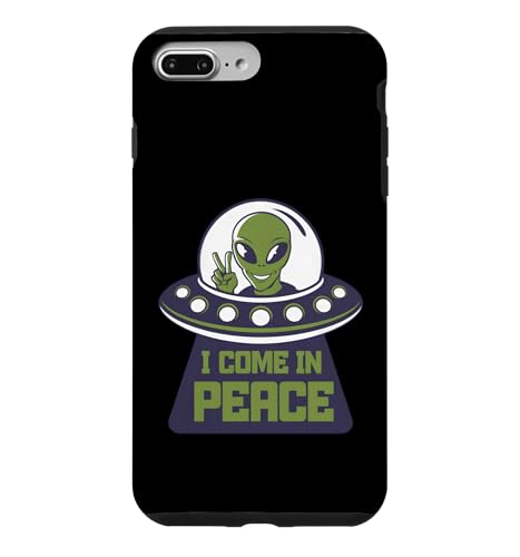 I Come In Peace UFO �G�C���A���̗��l �X�}�z�P�[�X iPhone 7 Plus/8 Plus �p