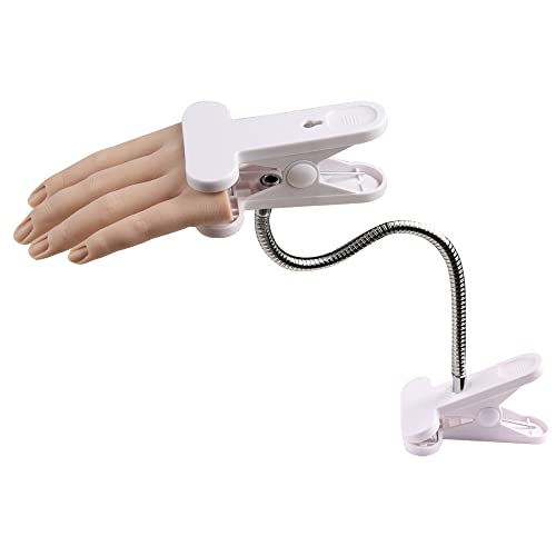 Knowu Acryl Nails Realistic Nail Practice Training Hand, Teaching Model, Soft Silicone Model Hand, bendable Nail Practice Fake Nail Art Practice Tool 1# Cover