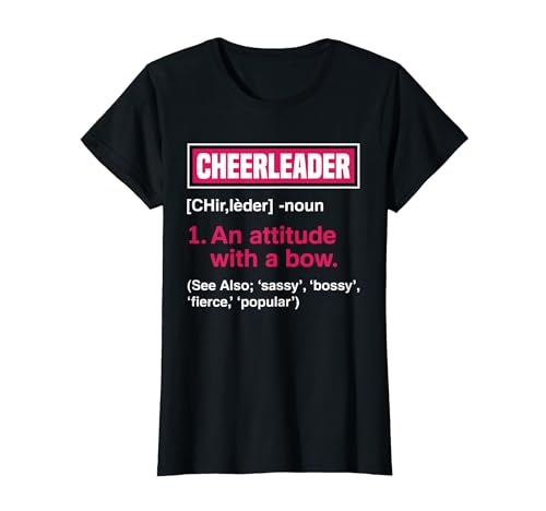 Cheerleader An Attitude With A Bow Cheerleader Cheerdance T-Shirt