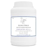 Ácido Cítrico Monohidrato en Polvo | Power Natural Life | Bote 1 kg | Aditivo Alimentario E330 | Regulador de Acidez | Uso Alimentario, Técnico e Industrial