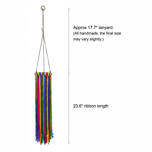 image for EONBES Satin Ribbon Windsock Streamer, Outdoor Decorations for Your Pa