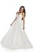 Sorayan Wedding Dresses for Bride Unique Lace Beautiful Layers Tulle A Line Dreamy Beach Wedding Gowns (Small,White)