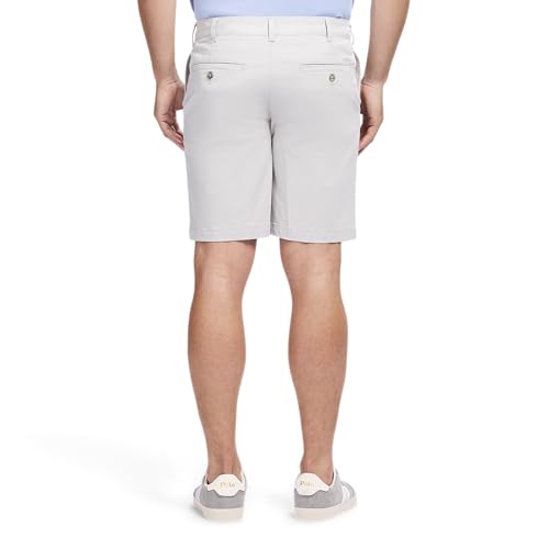 Izod Men's Saltwater 9.5" Flat Front Chino Short, Harbor Mist, 30 — view 3