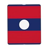 Flag of Laos Print Vertical Desk Pad, Thick Rubber Base, Washable for Office, Gaming and Home