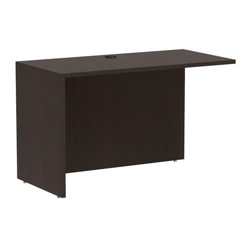 Alera ALEVA354824ES Valencia Series 47.25 in. x 23.63 in. x 29.5 in. Reversible Return/Bridge Shell - Espresso