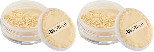 Essence BANANA LOOSE POWDER, giallo, opacizzante, correggente del colore, traslucido, opaco, vegano, senza olio, senza profumo, senza alcool, confezione da 2 (6 g)