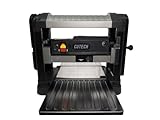 Cutech 40200H 13-Inch Spiral Cutterhead Benchtop Planer with 26 Tungsten Carbide Inserts, Snipe Lock, and Side Crank