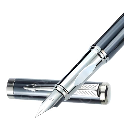 Image of PLUSPOINT Fountain Pen for Students | Iridium Tip Nib Refillable Fountain Pen with 2 Ink Refills | Office Stationery Gift for Kids | Perfect for Office and School Use (Phantom), Blue