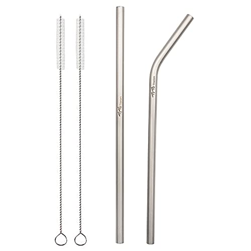 TiTo Titanium Drinking Straw Set (Pack of 2)