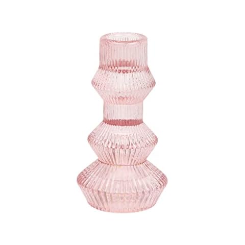 Talking Tables Pink Glass Candlestick Holder Cover