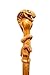 Wooden Hand Carved Snake Head Walking Stick - 36