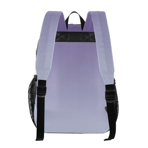 Violet Periwinkle Gradient Ombre Clear Backpack Women Cute Kids Backpack Boys Girls See through Approved Bag3